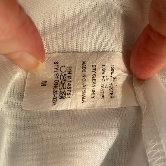 Altar’d State “Sydney” dress white with blue flowers. Skirt is fully lined sz M - Picture 9 of 9